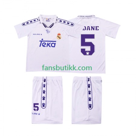 Fotballdrakt Real Madrid ZIDANE 5 Barn Retro Hjemmetrøye 1994 1996 Kortermet